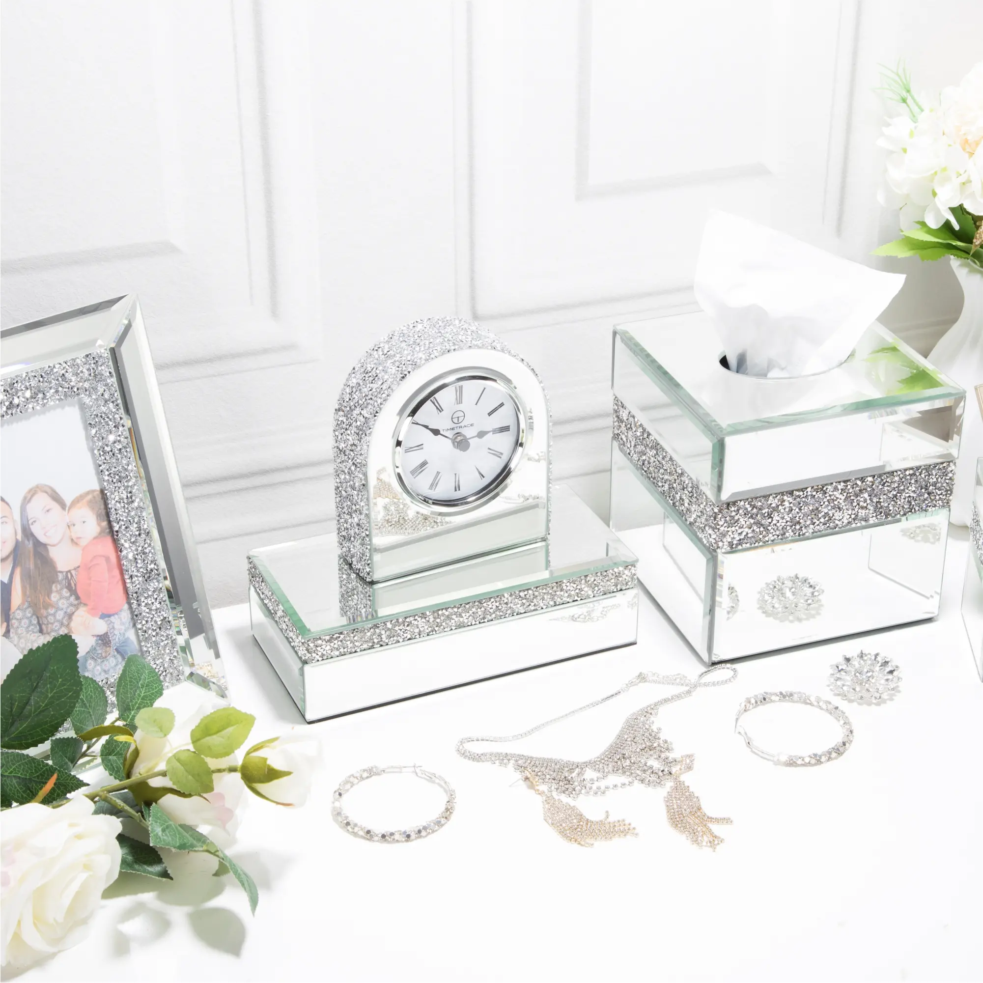 Crush Diamond Mantle Clock (1)