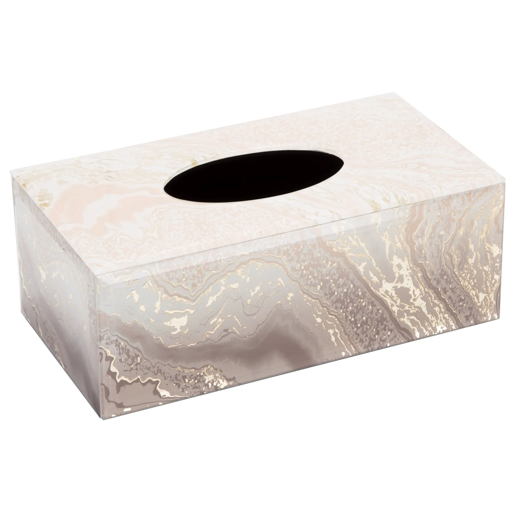 Rectangle Glass Tissue Box Cover