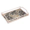 Metal Frame Deco Glass Tray