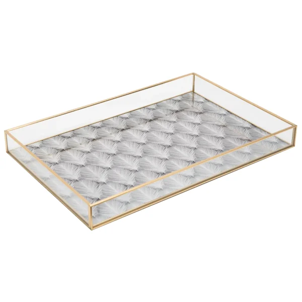 Gold Edge Printed Deco Glass Tray (1)
