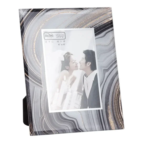 Gold Glitter Marble Glass Photo Frame-PF002