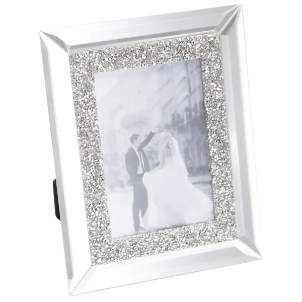 Diamante Mirrorred Glass Photo Frame-PF007