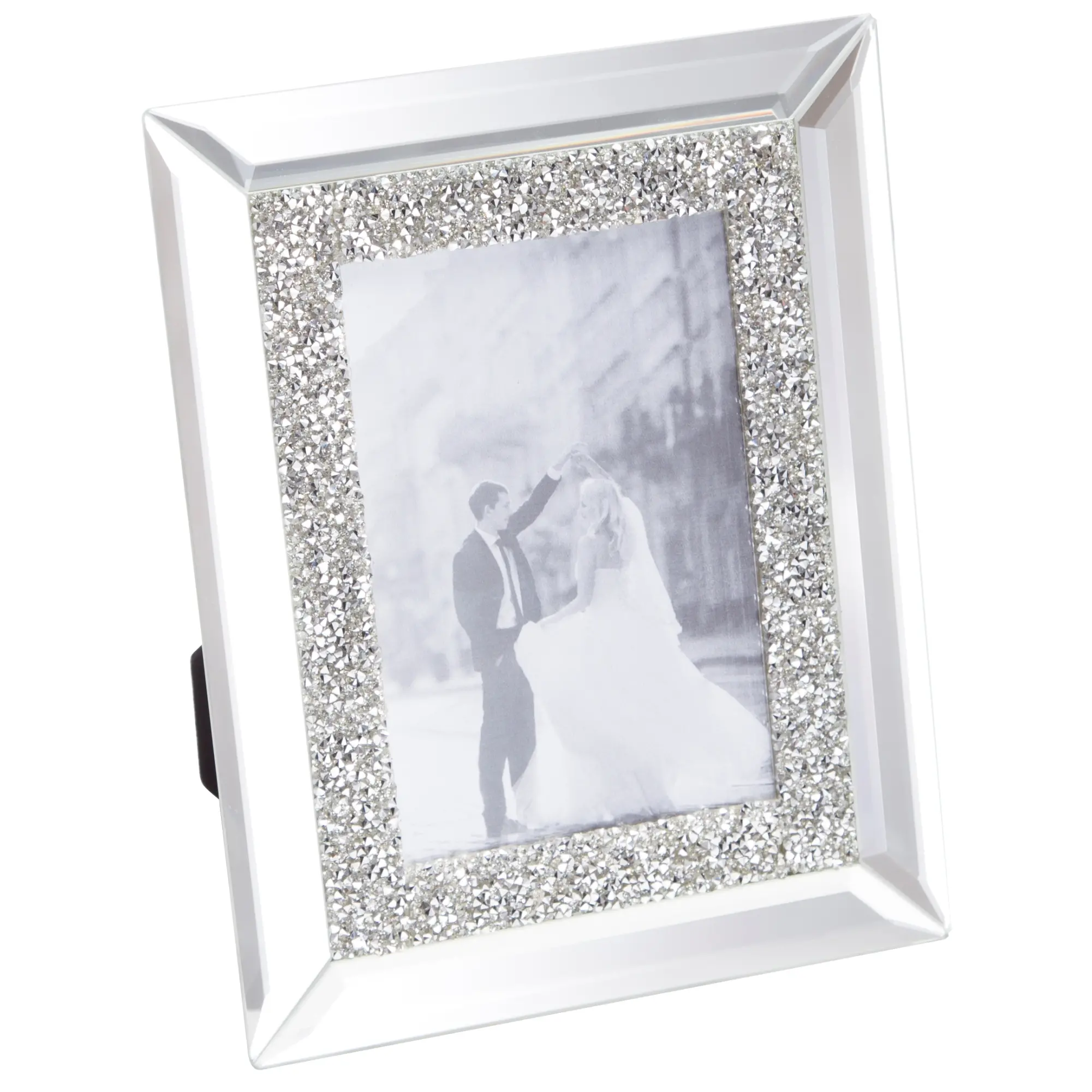 Diamante Mirrorred Glass Photo Frame-PF007