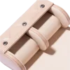 2 Slots Pink PU Leather Watch Roll Travel Case-WR006(2)