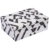 Black White and Gold Geo Glass Jewelry Box-JB010