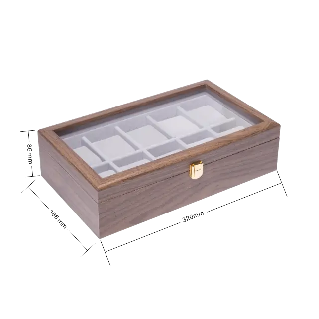 12 Slots Wooden Display Watch Box-WB001(3)