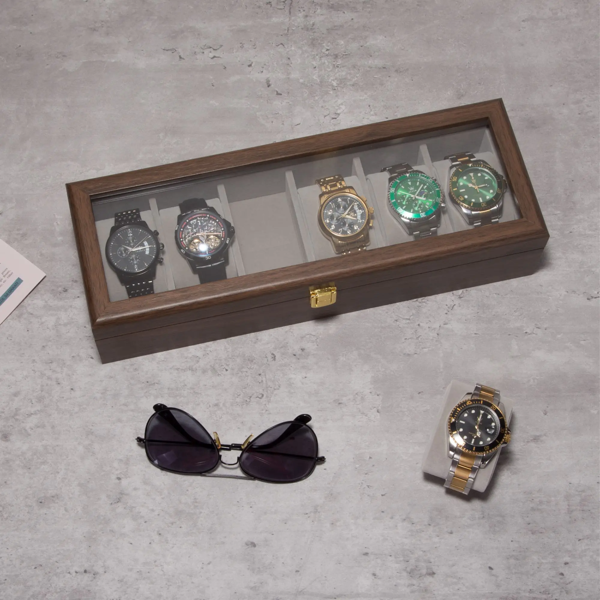 6 Slots Wooden watch box-WB002