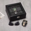 6 Slots Square PU leather watch box-WB003