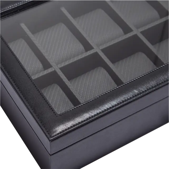 6 Slots Square PU leather watch box-WB003 (3)