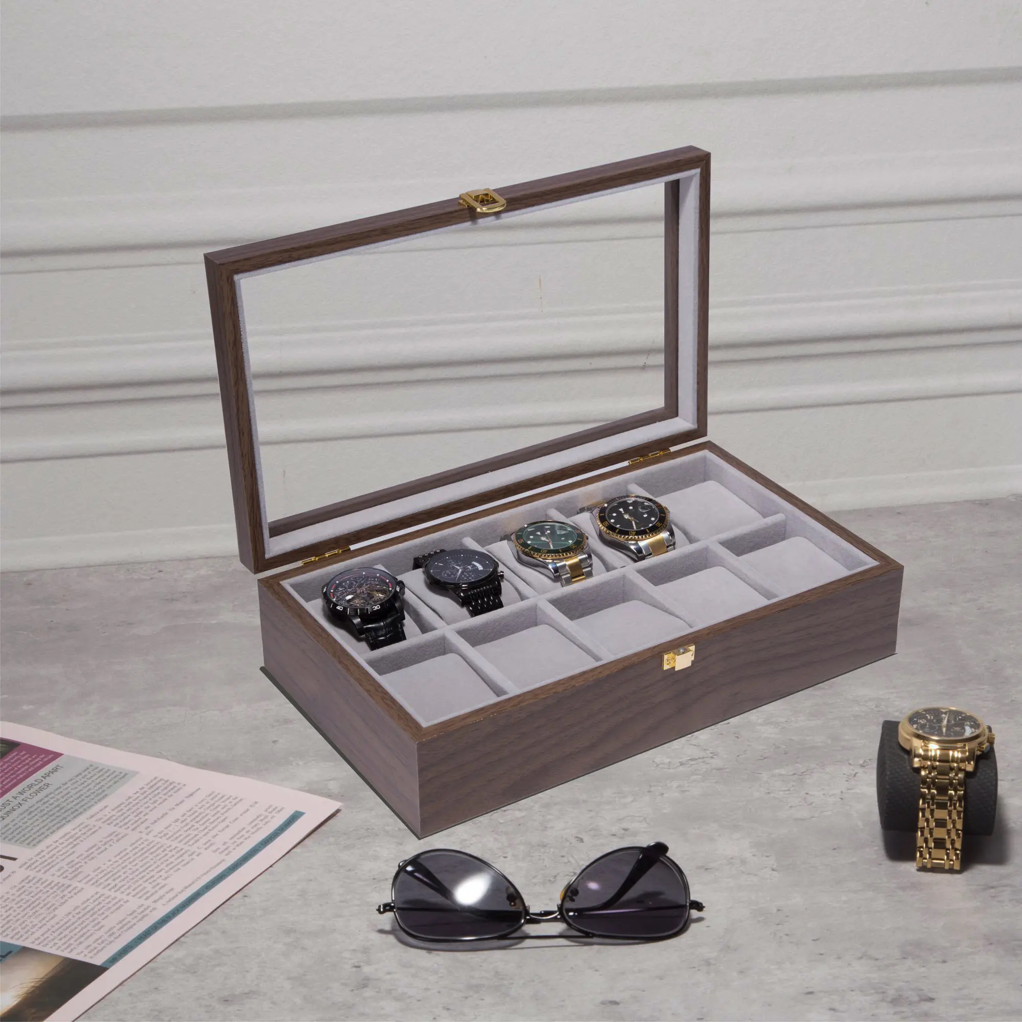 12 Slots Wooden Display Watch Box-WB001