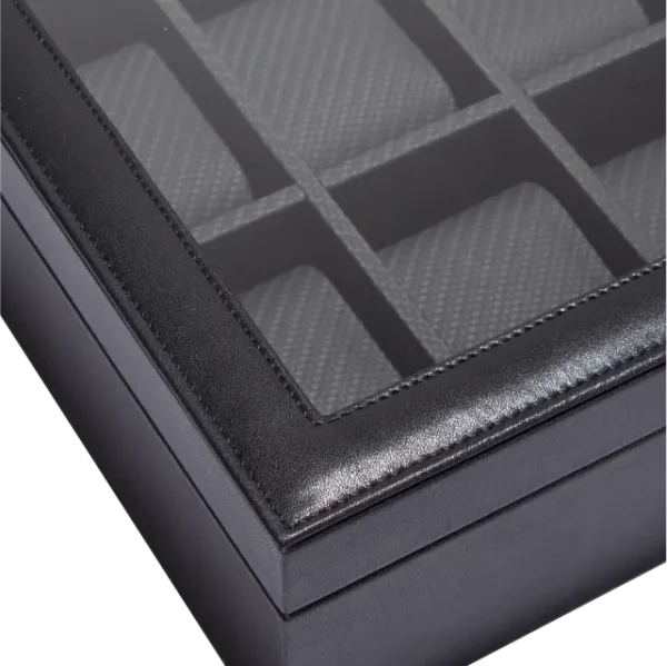 6 Slots with Jewelry Tray PU leather watch box-WB005 (3)