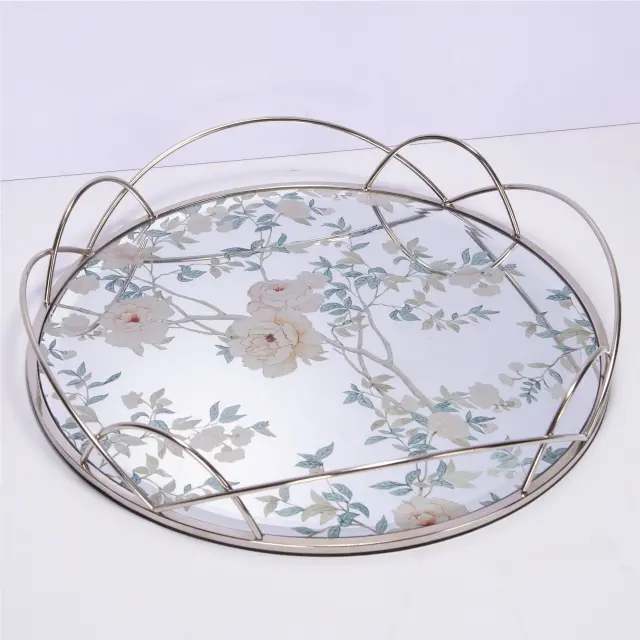 art deco glass tray