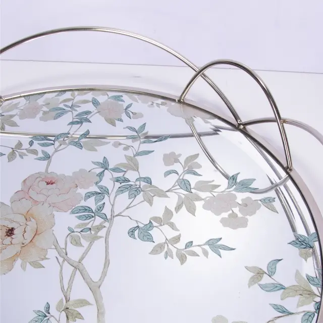 art deco glass tray